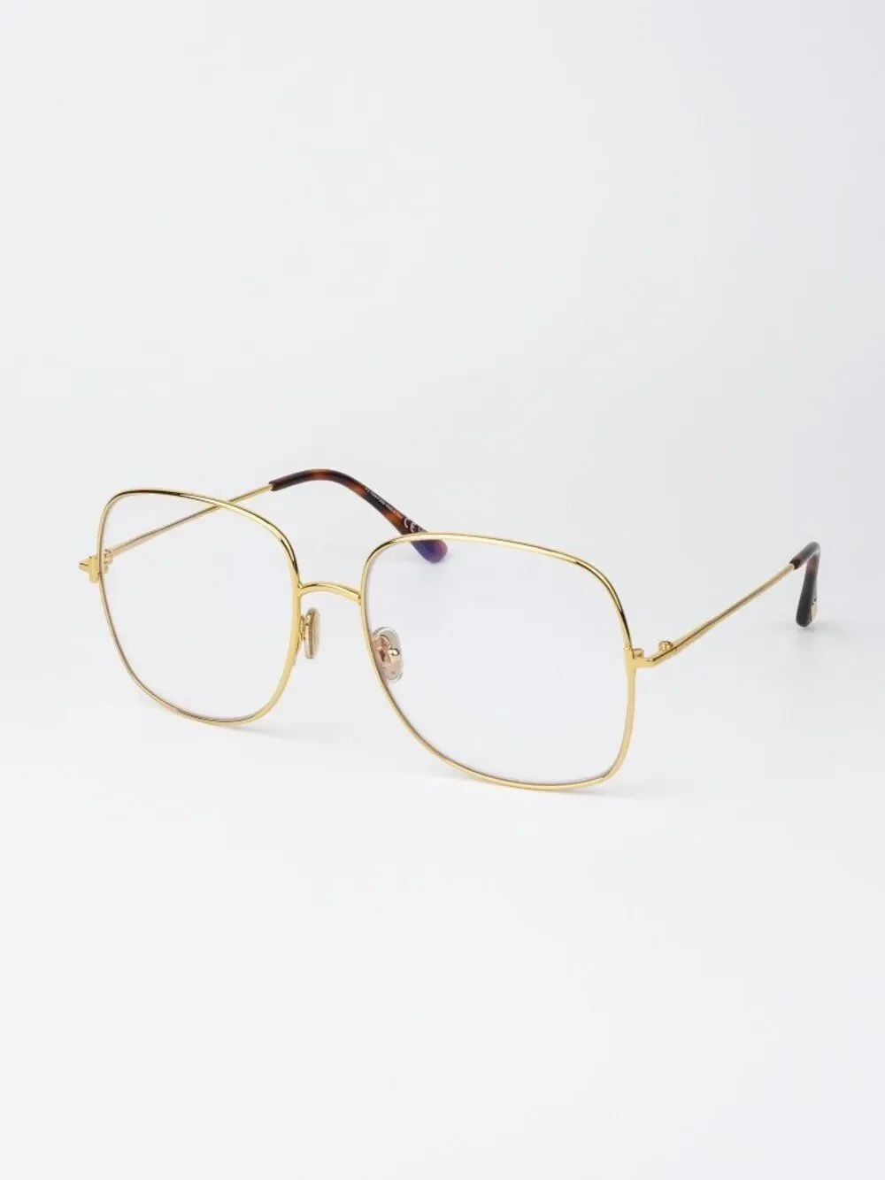 Tom Ford Women Eyeglasses Gold Square FT6048-B 030 NEW AUTHENTIC